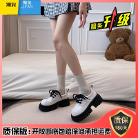 聚范日系单鞋女款2024秋季新款超火气质时尚英伦风复古厚底皮鞋