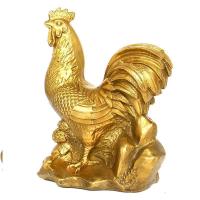 美帮汇铜生肖鸡摆件金鸡报喜办公室摆设家居客厅装饰工艺礼品