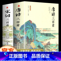 唐诗三百首+宋词三百首 2册 [正版]唐诗三百首 宋词三百首 全集完整版无删减唐诗宋词大全带注释译文赏析附插图初中生课外