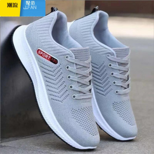 聚范新款韩版休闲运动鞋运动飞织跑步鞋舒适防滑休闲男鞋潮流百搭男鞋