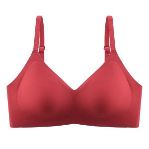 果冻无痕内衣女小胸聚拢收副乳防下垂乳胶杯裸感美背无钢圈文胸罩