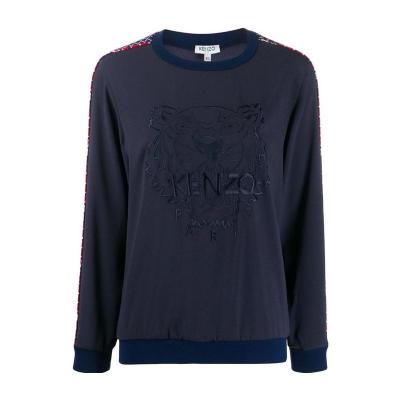 高田贤三(Kenzo)Logo虎头刺绣圆领长袖运动卫衣女款时尚百搭潮牌