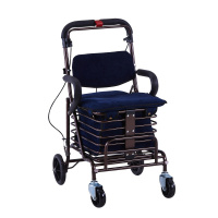 美帮汇老步车购物车老人手推车折叠可推可坐助步带座椅四轮买菜拉车