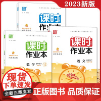 2023春新版四年级下册课时作业本小学数学语文英语全套人教版苏教版译林通城学典4年级下江苏专用练习册同步训练随堂练一课一