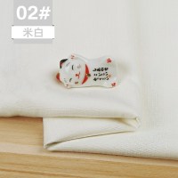 家柏饰(CORATED)棉麻布料服装面料亚麻薄款色夏汉服人造苎麻竹节棉布料 米白(半米价)