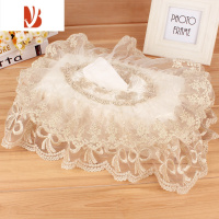 三维工匠纸巾套抽纸包纸巾袋布艺车载纸巾盒蕾丝北欧式客厅钉珠刺绣收纳包 蝶舞莺歌-(送内盒大小抽纸通用)