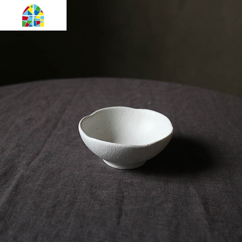 封后W1962白色粗陶质感手捏不规则黑点中式家用餐具碗盘鱼盘饭碗套装 FEN 粗白双耳椭圆碗30*20.5*4.7cm-