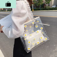 大容量包包2020夏天新款潮时尚流行透明女包百搭单肩包网红托特包NEW LAKE女士单肩包