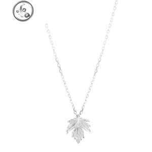 925银枫叶项链简约清新创意个性森系学生锁骨链女潮冷淡风 JiMi 通体925银枫叶项链