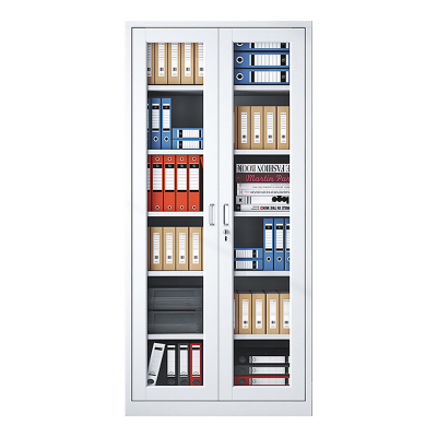 阿拉贡收纳柜财务档案柜资料柜加厚文件柜办公室带锁铁皮柜通玻柜六层