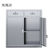 凤凰泾文件柜不锈钢柜子储物柜资料柜档案柜带锁文件柜201二斗下节