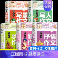 [5本]写人+写景+状物+叙事+抒情 小学通用 [正版]小学生状物作文叙事作文全套2本三四五六年级分类满分好词好句好段好