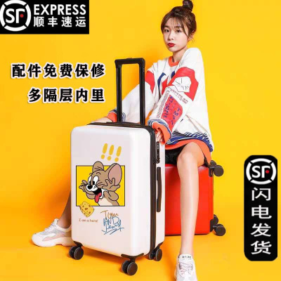 泽旅卡通行李箱女学生韩版个性密码旅行箱大容量万向轮小清新拉杆箱男