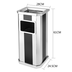 东升顺不锈钢酒店大堂垃圾桶烟蒂柱灭烟桶带烟灰缸室外吸烟区电梯口立式