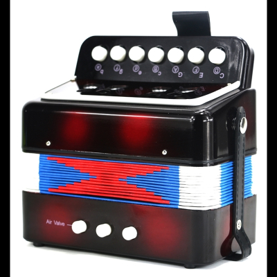 送教程曲谱儿童手风琴初学入门音乐玩具儿童早教益智乐器玩具红色红色送教程曲谱