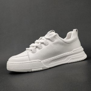 真皮鞋子板鞋男款潮流男生百搭鞋子欧洲站男鞋轻奢男士小众休闲鞋