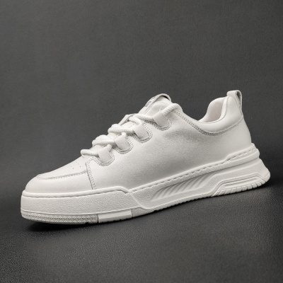 真皮鞋子板鞋男款潮流男生百搭鞋子欧洲站男鞋轻奢男士小众休闲鞋