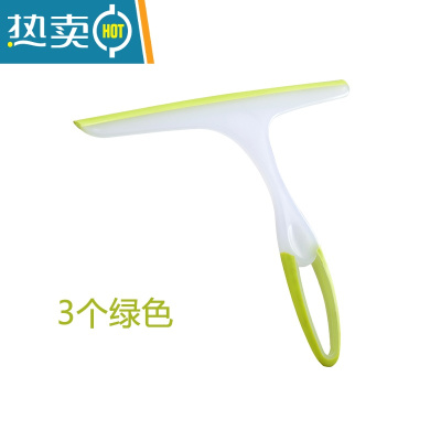 敬平3个装 硅胶刮窗擦玻璃器家用刮水器卫生间清洗镜子桌面刮子工具 3个绿色