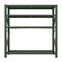 东升顺消防铁锹镐农具摆放架安保装备器材存放架绿色货架盾牌架中型-主架