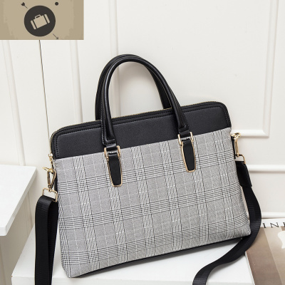 保险展业公文包女士2019新款职业A4文件包手提电脑包职场商务女包艾狄伊娃手提包