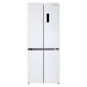 上菱435升十字对开四开门大容量家用电冰箱 60cm超薄平嵌底部前置散热 BQE435PWFL(岩白)