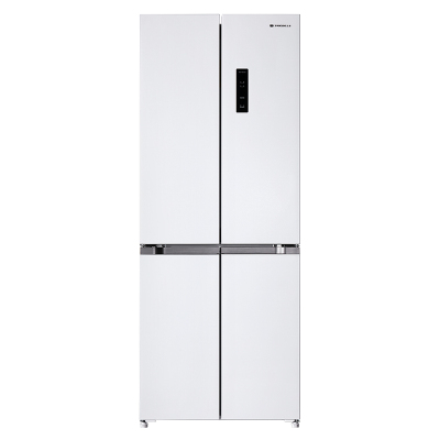 上菱435升十字对开四开门大容量家用电冰箱 60cm超薄平嵌底部前置散热 BQE435PWFL(岩白)