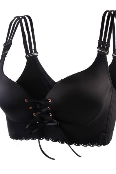 大码文胸女聚拢200斤胖mm大胸薄款显小光面拉B绑带无钢圈内衣