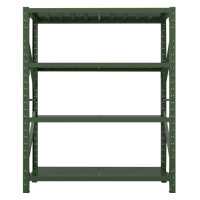 阿拉贡消防铁锹镐农具摆放架安保装备器材存放架绿色货架1.5米货架中型-主架
