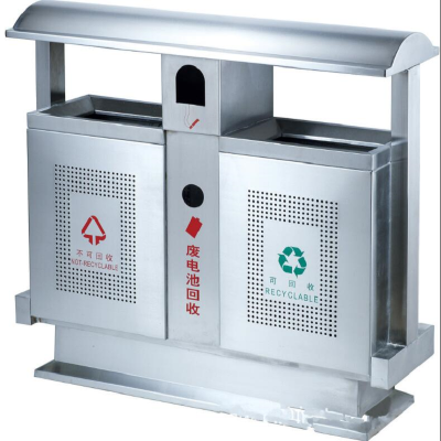 心业不锈钢室外果皮箱XY-LT06B垃圾容器. 此产品单件不出售批量请联系客服