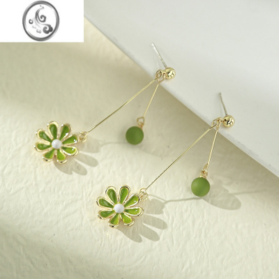 JiMi春天小雏菊甜美清新耳环女ins简约气质2021年新款潮无耳洞耳夹女