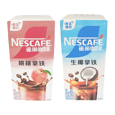 Nescafe雀巢咖啡特调果萃5条盒装生椰拿铁桃桃拿铁真实果汁椰浆