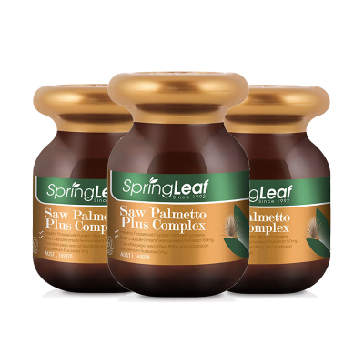 [3瓶装]澳洲spring leaf绿芙前列康胶囊1600mg60粒 3合1复合番茄红素