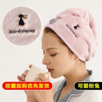 包头巾干发帽吸水速干帽女可爱卡通款加厚擦洗长头发毛巾网红 三维工匠 恬静鹦鹉(收藏加购优先发货)
