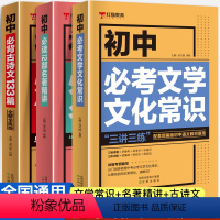 初中语文知识大全(全套3册) 初中通用 [正版]初中必背古诗文133篇人教版同步古诗词文言文全解译注与赏析初中生必背古诗