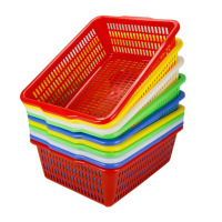 顺心优 厨房方形沥水菜篮 配菜篮 收纳篮 44*34.5*12.5cm/个