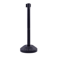 翌嘉YJ4123130 警戒隔离线警示柱排队护栏银行带伸缩带安全警示带 注水款 黑色 2米