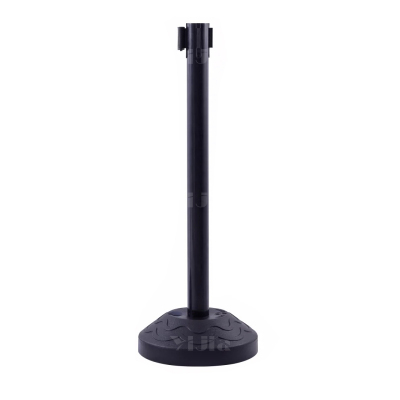 翌嘉YJ4123130 警戒隔离线警示柱排队护栏银行带伸缩带安全警示带 注水款 黑色 2米