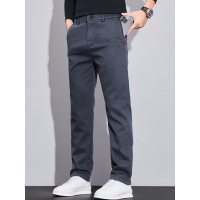 六兜设计商务休闲裤男春秋新款修身莱赛尔天丝弹力直筒通勤长裤