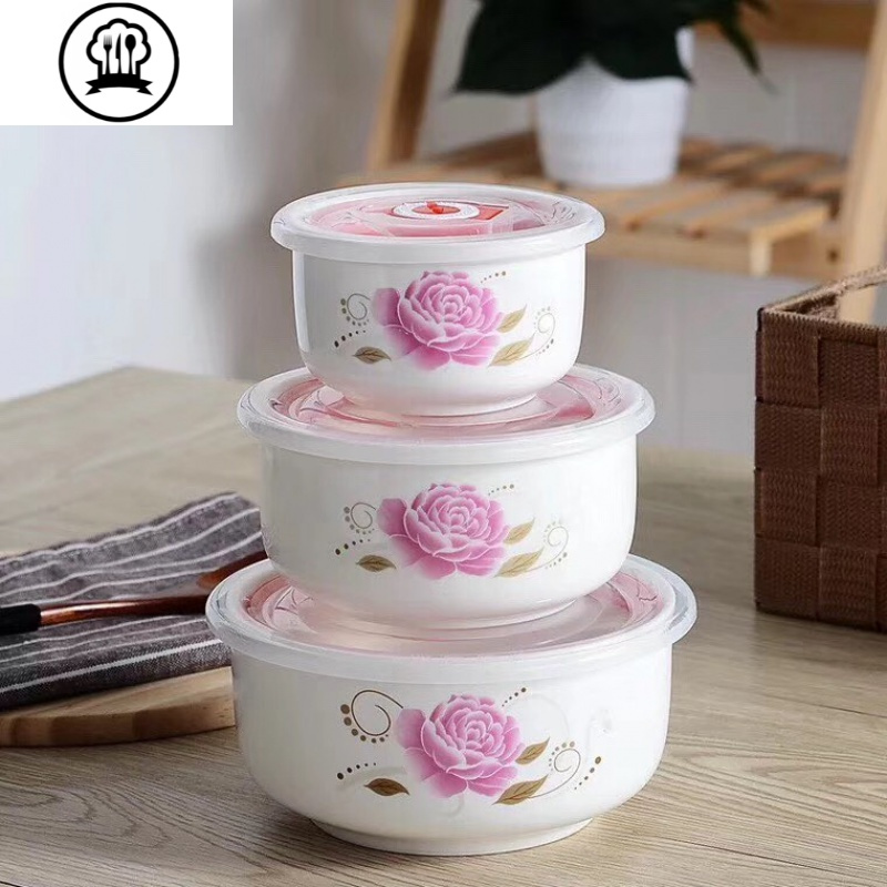 敬平(jing ping)套碗套装礼盒保鲜碗三件套礼品碗套装批發家用餐具