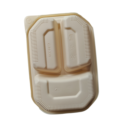 鑫扬赢 可降解三格(338)餐盒 800ml 200套/件