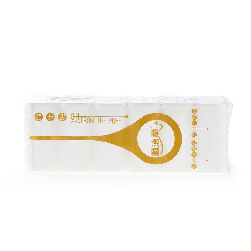 顺清柔纯净卫生卷纸900g无芯卷纸中长实芯卷纸