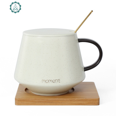 马克杯陶瓷带盖勺家用燕麦早餐咖啡杯子创意个性潮流水杯大容量女封后