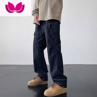 七斓冲锋裤男防风防水夏季美式高街潮牌vibe机能户外宽松休闲工装裤子