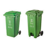 君佰益 环卫户外垃圾桶 绿色 ST- 240L (脚踏款)