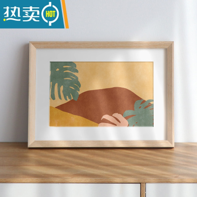 敬平实木相框挂墙A4a3 16寸20寸4开8k画框装裱外框定制任意尺寸拼图框 浅木纹 28寸[放50.8*70.8cm]