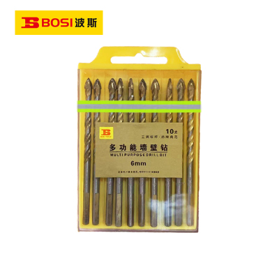 波斯(BOSI) 荧光系列多功能墙壁钻 6mm/10支 盒