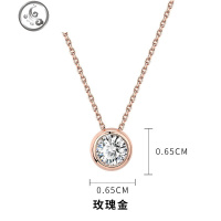 项链女纯银锁骨链潮网红单钻轻奢小众设计ins简约气质 JiMi