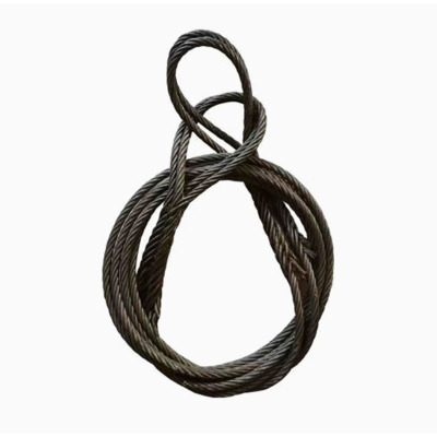 涂油麻芯钢丝绳Φ16mm×6m加长插编 两头编插绳扣单位:根