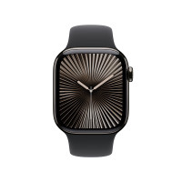 Apple/苹果 Watch Series 10 智能手表GPS+蜂窝款42毫米石板色钛金属表壳黑色运动型表带S/M MWXX3CH/B
