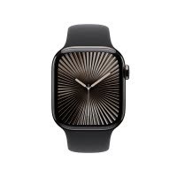Apple/苹果 Watch Series 10 智能手表GPS+蜂窝款42毫米石板色钛金属表壳黑色运动型表带S/M MWXX3CH/B